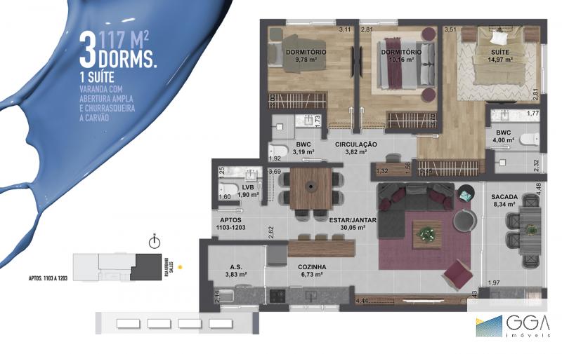 APARTAMENTO EM CONSTRUÇÃO APC1168743