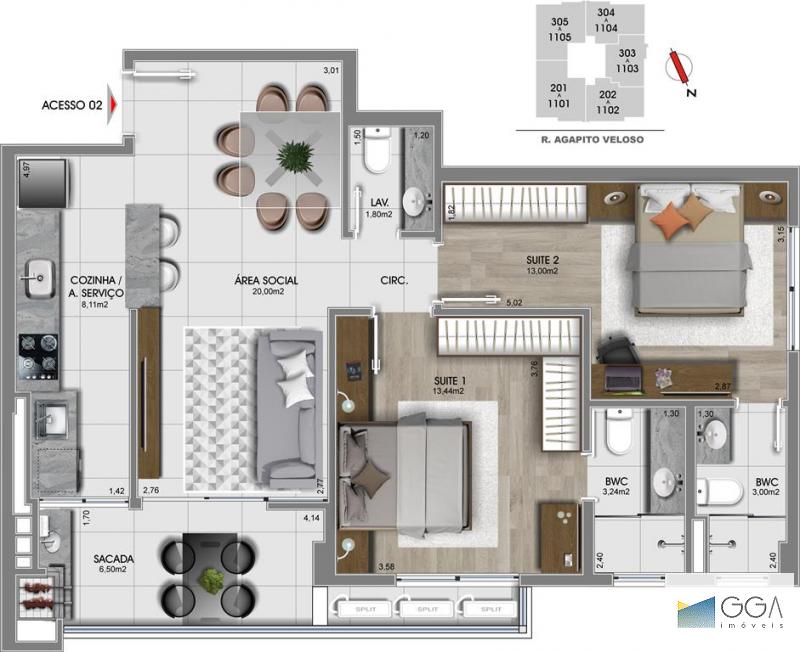 APARTAMENTO EM CONSTRUÇÃO APC1175857