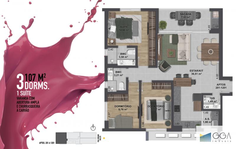 APARTAMENTO EM CONSTRUÇÃO APC1168741