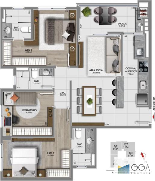 APARTAMENTO EM CONSTRUÇÃO APC1175857